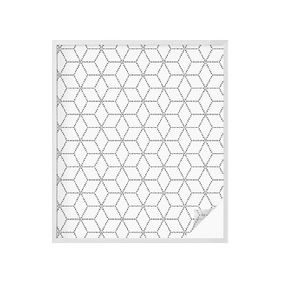 Dekorativní mléčná fólie na sklo Tečkované kosočtverce