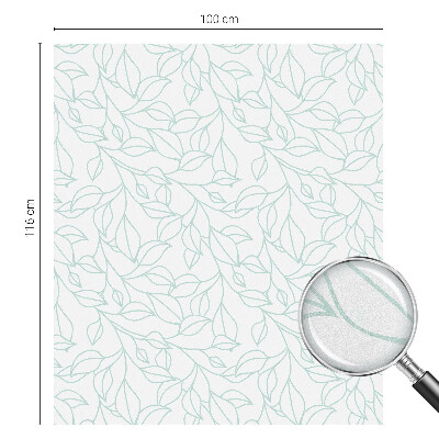 Neprůhledná fólie na sklo dveří Jemné listy