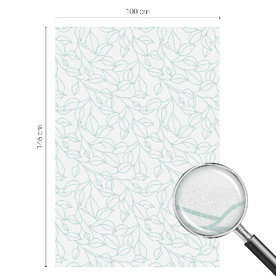 Neprůhledná fólie na sklo dveří Jemné listy