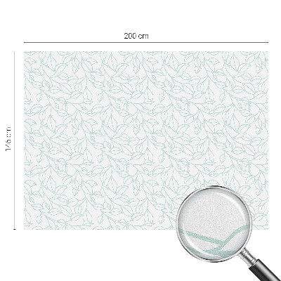 Neprůhledná fólie na sklo dveří Jemné listy