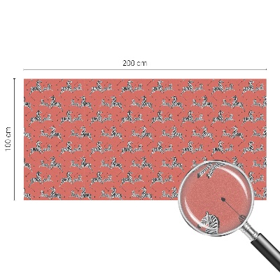 Neprůhledná fólie na sklo dveří Zebrí motiv