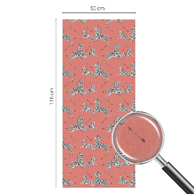 Neprůhledná fólie na sklo dveří Zebrí motiv