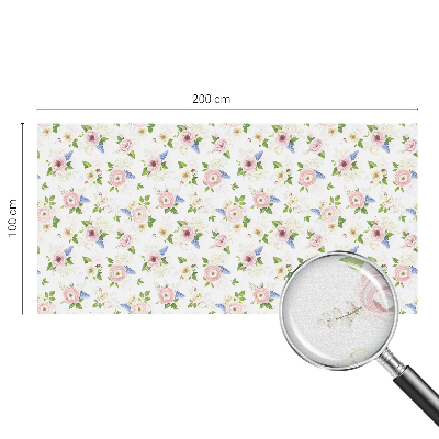 Privátní fólie na okno vitráž Květinový vzor