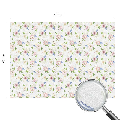 Privátní fólie na okno vitráž Květinový vzor