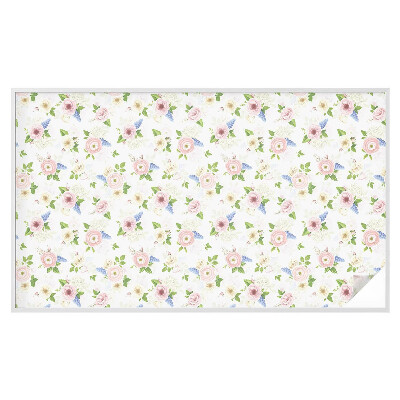 Privátní fólie na okno vitráž Květinový vzor