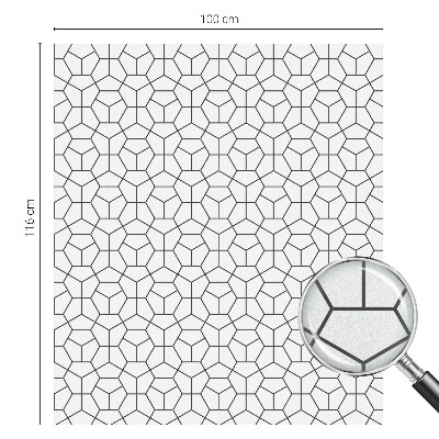 Privátní fólie na okno vitráž Geometrické kostky