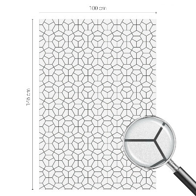 Privátní fólie na okno vitráž Geometrické kostky