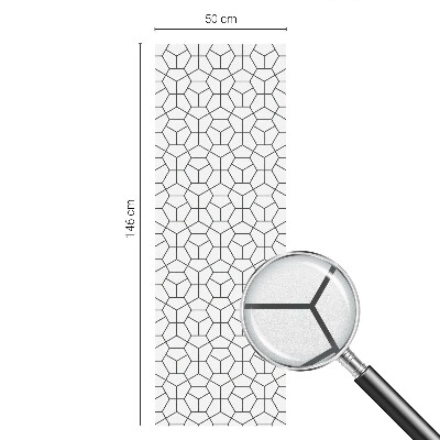 Privátní fólie na okno vitráž Geometrické kostky