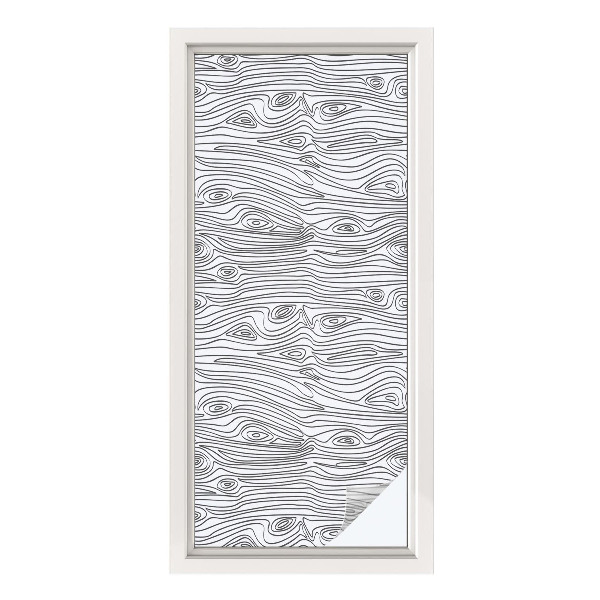 Privátní fólie na okno vitráž Dřevěné linky