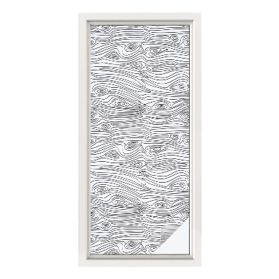 Privátní fólie na okno vitráž Dřevěné linky