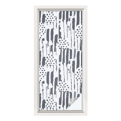 Privátní fólie na okno vitráž Pruhy a tečky