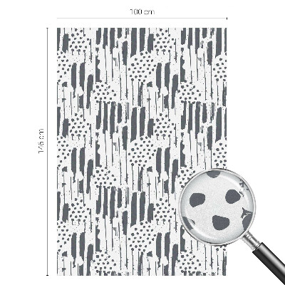 Privátní fólie na okno vitráž Pruhy a tečky