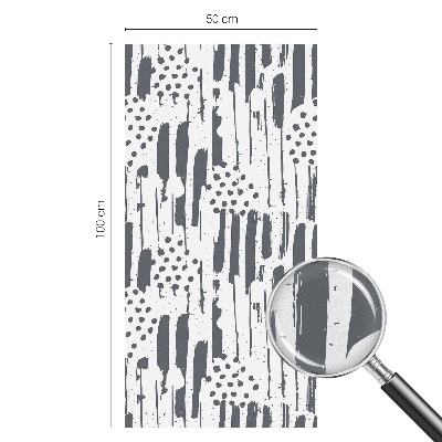 Privátní fólie na okno vitráž Pruhy a tečky