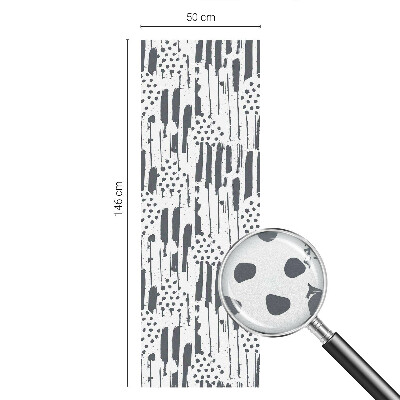 Privátní fólie na okno vitráž Pruhy a tečky