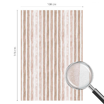 Dekorativní mléčná fólie na sklo Hnědé pásy