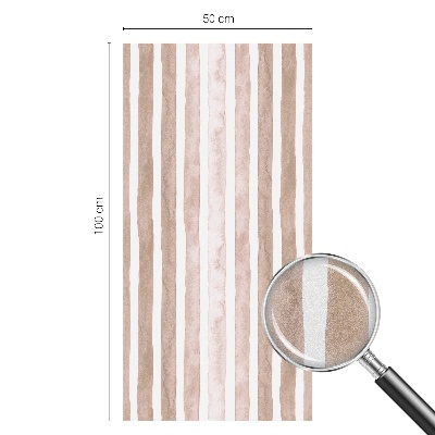 Dekorativní mléčná fólie na sklo Hnědé pásy