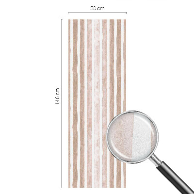 Dekorativní mléčná fólie na sklo Hnědé pásy