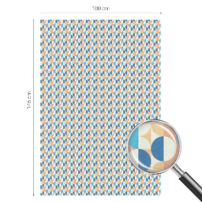 Privátní fólie na okno vitráž Geometrická symetrie