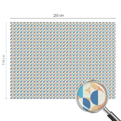 Privátní fólie na okno vitráž Geometrická symetrie