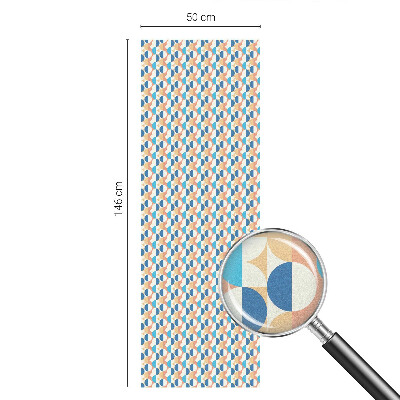 Privátní fólie na okno vitráž Geometrická symetrie