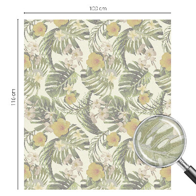 Dekorativní mléčná fólie na sklo Tropické téma