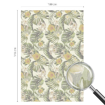 Dekorativní mléčná fólie na sklo Tropické téma