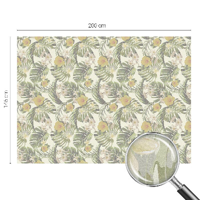 Dekorativní mléčná fólie na sklo Tropické téma