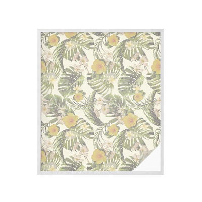 Dekorativní mléčná fólie na sklo Tropické téma