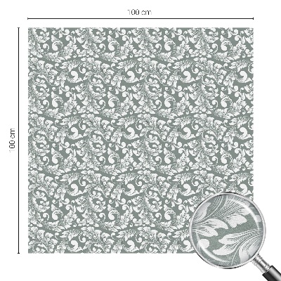 Privátní fólie na okno vitráž Listnatá elegance