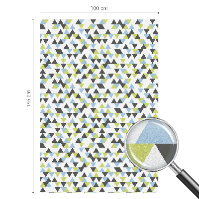 Dekorativní mléčná fólie na sklo Geometrické trojúhelníky