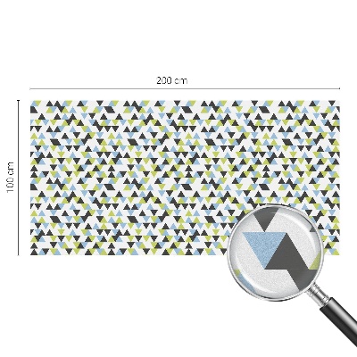 Dekorativní mléčná fólie na sklo Geometrické trojúhelníky
