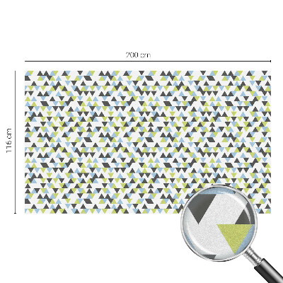 Dekorativní mléčná fólie na sklo Geometrické trojúhelníky