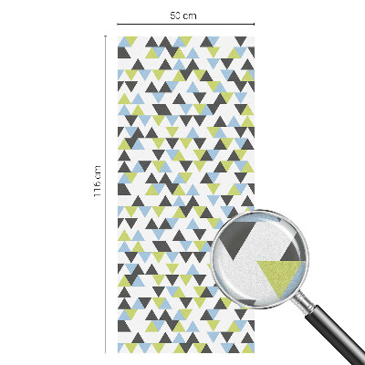 Dekorativní mléčná fólie na sklo Geometrické trojúhelníky