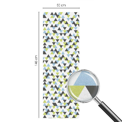 Dekorativní mléčná fólie na sklo Geometrické trojúhelníky