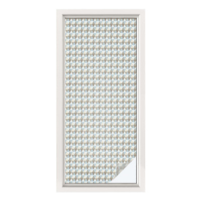 Privátní fólie na okno vitráž Geometrické trojúhelníky