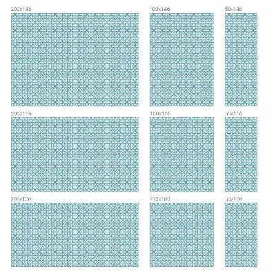 Protisluneční fólie na okna Modré ozdoby