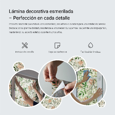 Dekorativní mléčná fólie na sklo Geometrická elegance