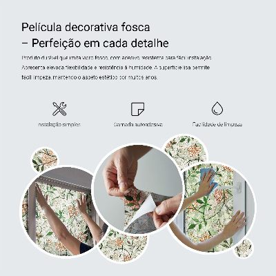 Dekorativní mléčná fólie na sklo Pastelový ornament