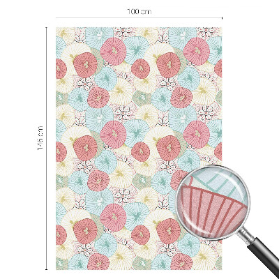 Neprůhledná fólie na sklo dveří Pastelové květiny