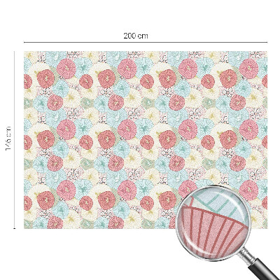 Neprůhledná fólie na sklo dveří Pastelové květiny