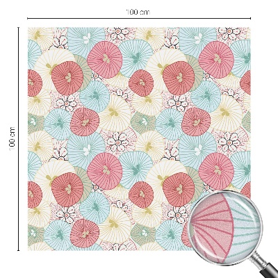 Neprůhledná fólie na sklo dveří Pastelové květiny