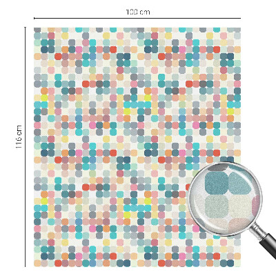 Privátní fólie na okno vitráž Barevné čtverce