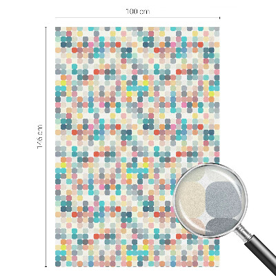 Privátní fólie na okno vitráž Barevné čtverce