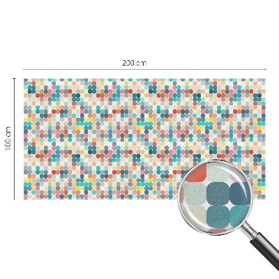 Privátní fólie na okno vitráž Barevné čtverce