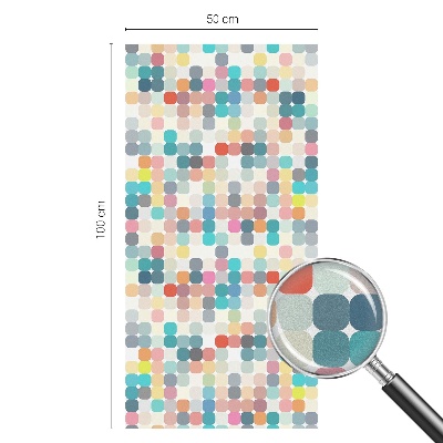 Privátní fólie na okno vitráž Barevné čtverce