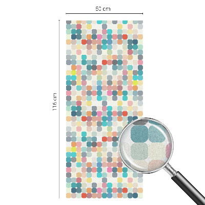 Privátní fólie na okno vitráž Barevné čtverce