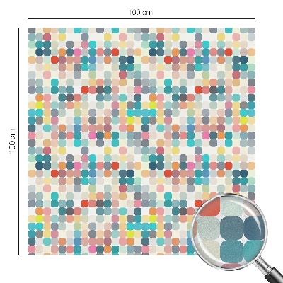 Privátní fólie na okno vitráž Barevné čtverce