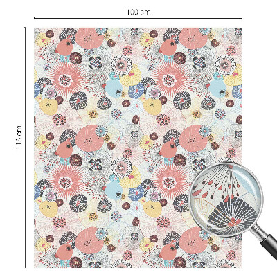 Neprůhledná fólie na sklo dveří Barevný květ