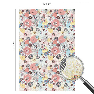 Neprůhledná fólie na sklo dveří Barevný květ