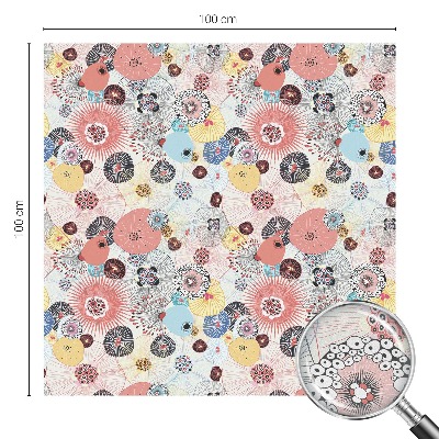 Neprůhledná fólie na sklo dveří Barevný květ